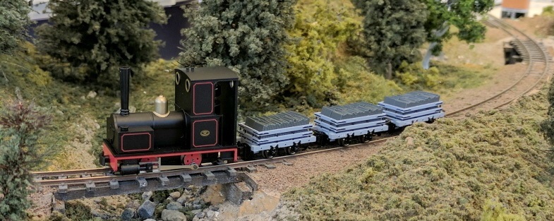 
Bagnall with Slate Wagons